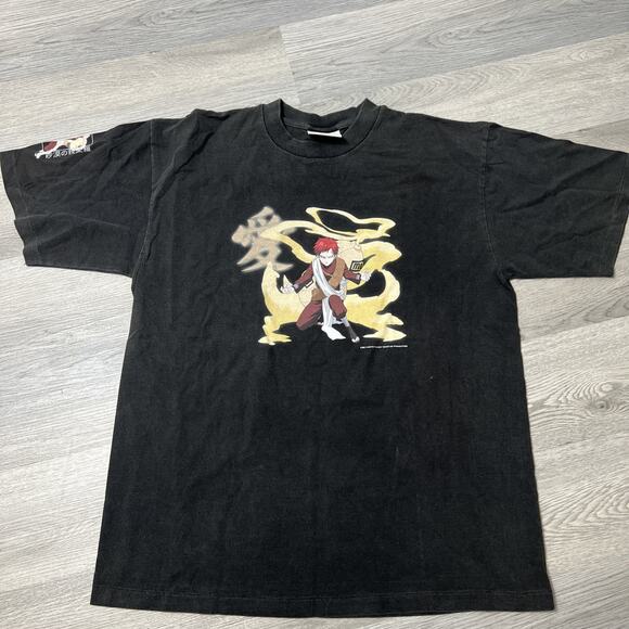 Vintage 2001 Gaara T-Shirt Naruto Black Size XL RARE - Picture 1 of 8